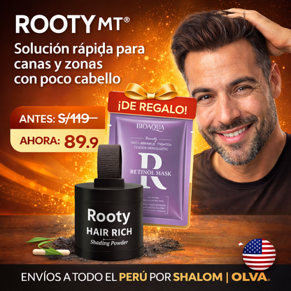 ROOTY MT® – Solución rápida para canas y zonas con poco cabello