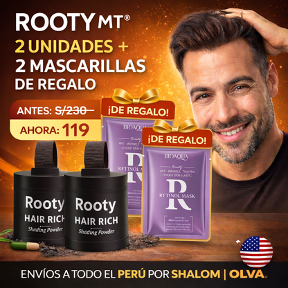 ROOTY MT® – Solución rápida para canas y zonas con poco cabello